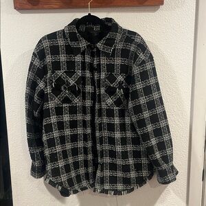 House of Harlow 1960 Black and White Textured Jacket